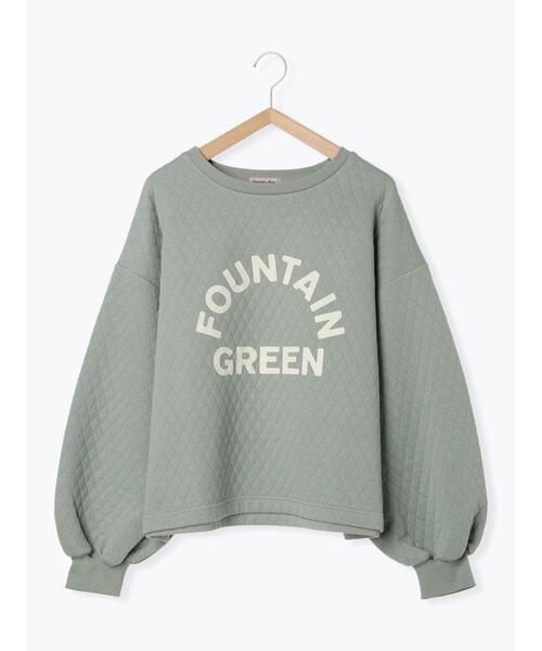 Samansa Mos2（サマンサ モスモス）の「キルティングフロッキーロゴプリントスウェット（Tシャツ/カットソー・レディース・ネイビー/キナリ/ミント・F）」の17枚目の写真