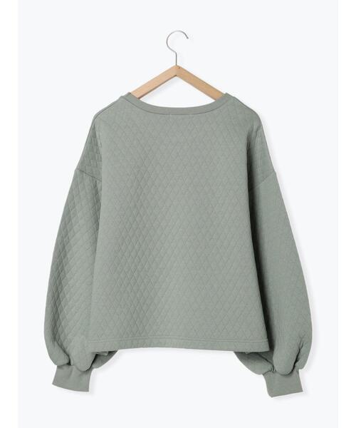 Samansa Mos2（サマンサ モスモス）の「キルティングフロッキーロゴプリントスウェット（Tシャツ/カットソー・レディース・ネイビー/キナリ/ミント・F）」の16枚目の写真