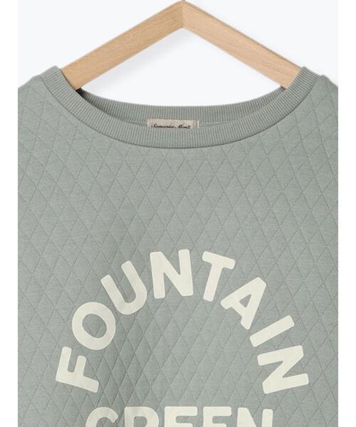 Samansa Mos2（サマンサ モスモス）の「キルティングフロッキーロゴプリントスウェット（Tシャツ/カットソー・レディース・ネイビー/キナリ/ミント・F）」の15枚目の写真