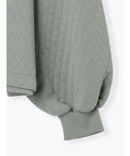 Samansa Mos2（サマンサ モスモス）の「キルティングフロッキーロゴプリントスウェット（Tシャツ/カットソー・レディース・ネイビー/キナリ/ミント・F）」の14枚目の写真