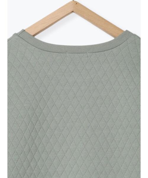 Samansa Mos2（サマンサ モスモス）の「キルティングフロッキーロゴプリントスウェット（Tシャツ/カットソー・レディース・ネイビー/キナリ/ミント・F）」の12枚目の写真