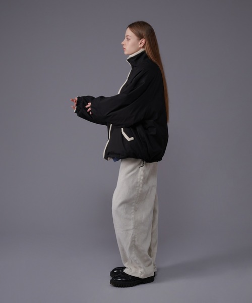 ONCILY（オンシェリー）の「STAND NECK REVERSIBLE BOA BLOUSON / スタンドネックボアリバーシブルブルゾン（ブルゾン・メンズ・ブルー/ブラック・LARGE/MEDIUM）」の12枚目の写真
