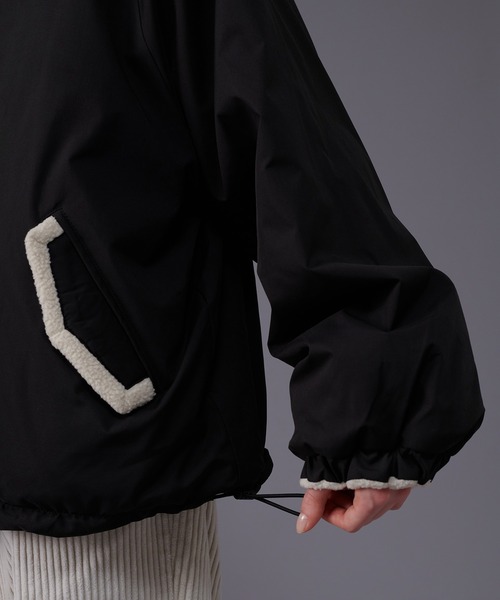 ONCILY（オンシェリー）の「STAND NECK REVERSIBLE BOA BLOUSON / スタンドネックボアリバーシブルブルゾン（ブルゾン・メンズ・ブルー/ブラック・LARGE/MEDIUM）」の18枚目の写真