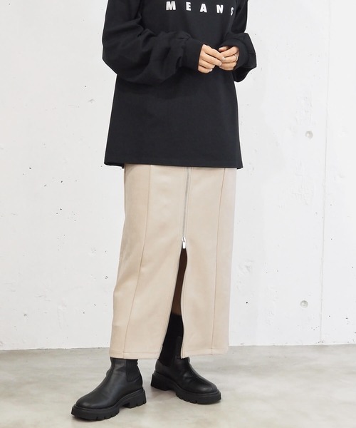 tiptop(ティップトップ)の「【2サイズ展開/ZOZO限定Sサイズあり】フロントZIPナロースカート(スカート・レディース・チャコールグレー/ブラック/アイボリー/ブラック系その他/ブラウン系その他/ブルー系その他/ブラック系その他2/ベージュ系その他・S/M)」の9枚目の写真