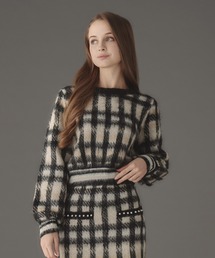 emiriawiz（エミリアウィズ）の「Cotton cloud check knit tops（ニット/セーター）」