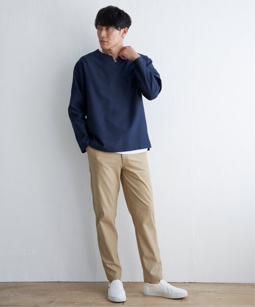 ikka（イッカ）の「【2点セット】キーネックシャツTインナーセット（Tシャツ/カットソー・メンズ・ブルー/ベージュ/ネイビー・L/XL/M/S）」の7枚目の写真