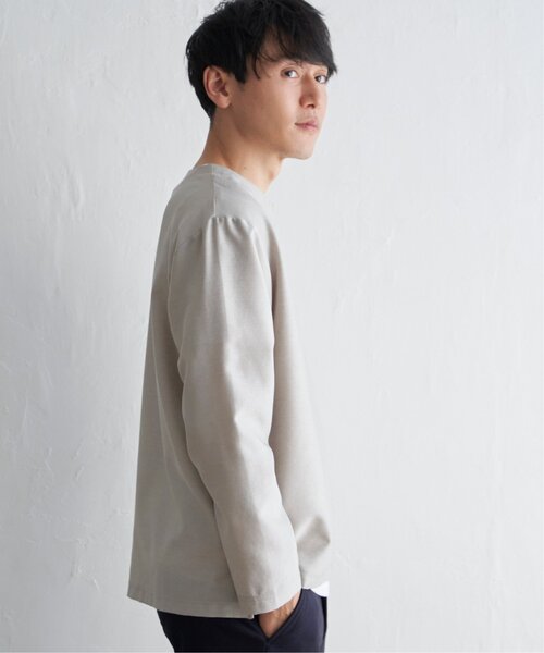 ikka（イッカ）の「【2点セット】キーネックシャツTインナーセット（Tシャツ/カットソー・メンズ・ブルー/ベージュ/ネイビー・L/XL/M/S）」の11枚目の写真