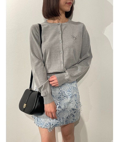 SNIDEL（スナイデル）の「モチーフラインストーンカーディガン