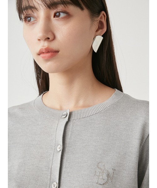 SNIDEL（スナイデル）の「モチーフラインストーンカーディガン