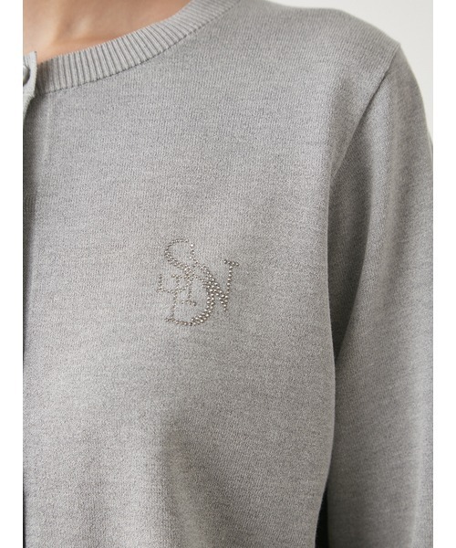 SNIDEL（スナイデル）の「モチーフラインストーンカーディガン