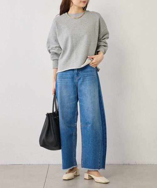 PUAL CE CIN（ピュアルセシン）の「側章デザインカーブシルエットデニムパンツ（デニムパンツ・レディース・ブルー/サックスブルー・SMALL/MEDIUM）」の14枚目の写真