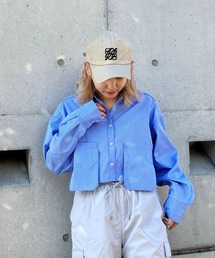 AS KNOW AS plus | ◎BIGポケット付き　ショート丈シャツ(シャツ/ブラウス)