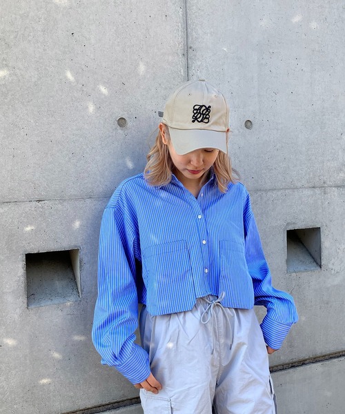 AS KNOW AS plus（アズノゥアズプラス）の「◎BIGポケット付き　ショート丈シャツ（シャツ/ブラウス・レディース・オフホワイト/グリーン系その他/ブルー系その他・FREE）」の8枚目の写真