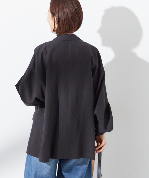 【美品】ジャーナルスタンダードレサージュ　ダブルジャケット　黒　2023SS スタッフが着る！L'ESSAGE 2023 FALL/WINTER COLLECTION