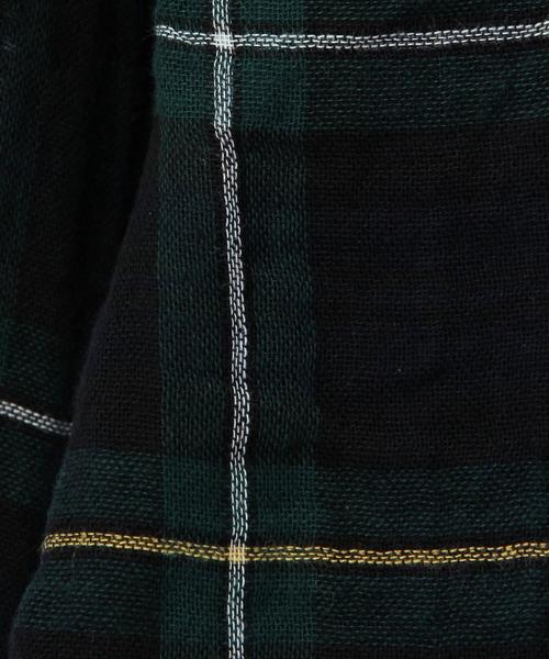 green label relaxing(グリーンレーベルリラクシング)の「STDK GLR ダブルガーゼチェックシャツ◆(シャツ/ブラウス・キッズ・ブラック/ダークグリーン/ネイビー・105/135/125/95/115)」の10枚目の写真