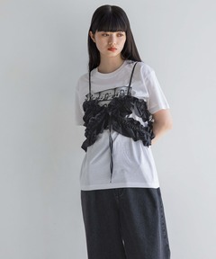 HOUGA/ホウガ】《STUDIOUS別注》prima frill vest/プリマフリルベスト