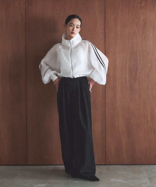 AIC.（エーアイシー）の「ダブルラインシアーブルゾン（ブルゾン・レディース・ブラック/アイボリー/ネイビー・FREE）」の9枚目の写真