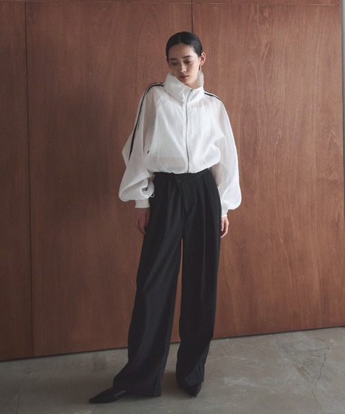 AIC.（エーアイシー）の「ダブルラインシアーブルゾン（ブルゾン・レディース・ブラック/アイボリー/ネイビー・FREE）」の11枚目の写真