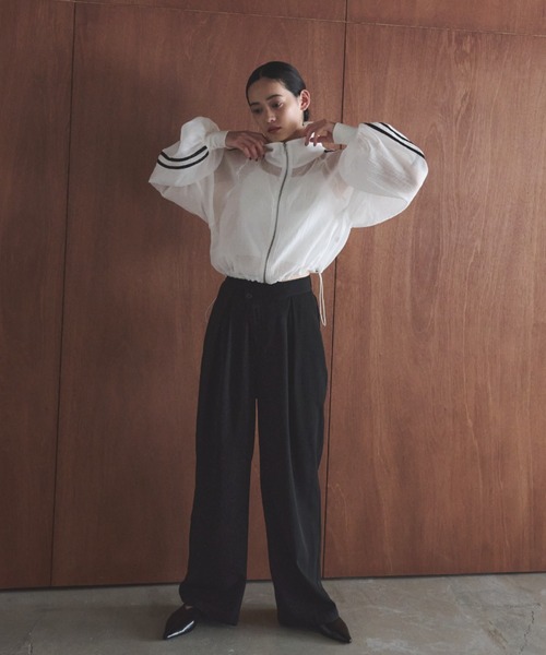 AIC.（エーアイシー）の「ダブルラインシアーブルゾン（ブルゾン・レディース・ブラック/アイボリー/ネイビー・FREE）」の12枚目の写真