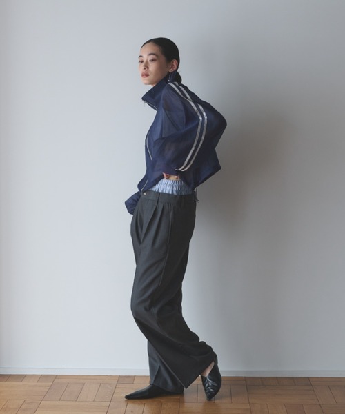 AIC.（エーアイシー）の「ダブルラインシアーブルゾン（ブルゾン・レディース・ブラック/アイボリー/ネイビー・FREE）」の21枚目の写真