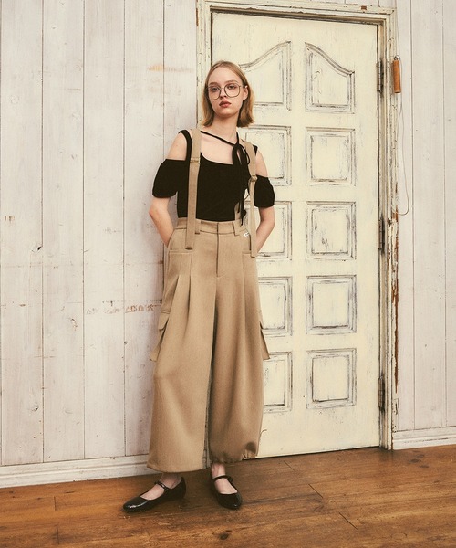 RUBY AND YOU（ルビーアンドユー）の「ベロアリボントップス（Tシャツ/カットソー・レディース・ナチュラル/ブラック・FREE）」の12枚目の写真