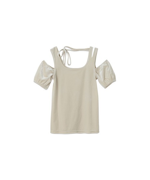 RUBY AND YOU（ルビーアンドユー）の「ベロアリボントップス（Tシャツ/カットソー・レディース・ナチュラル/ブラック・FREE）」の15枚目の写真