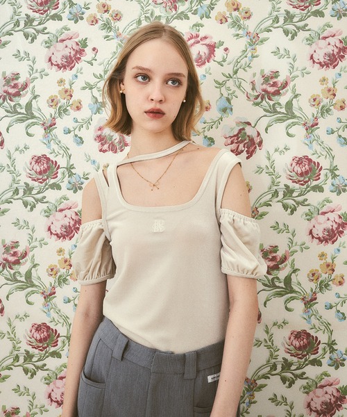 RUBY AND YOU（ルビーアンドユー）の「ベロアリボントップス（Tシャツ/カットソー・レディース・ナチュラル/ブラック・FREE）」の19枚目の写真