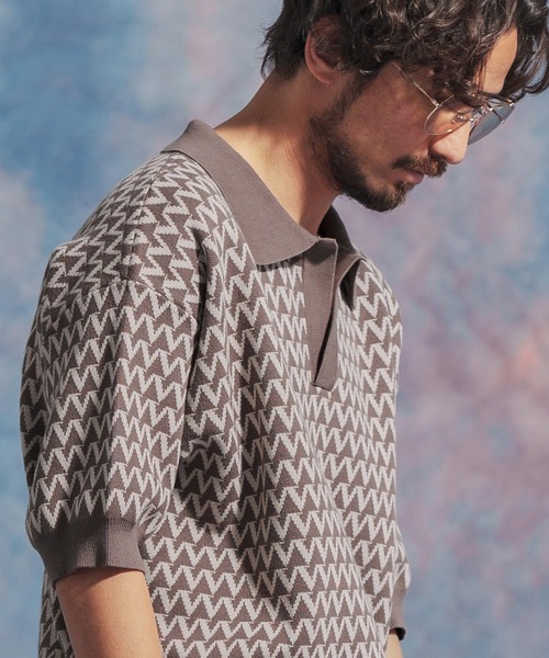 v12♡クレイジーマルチポロシャツ♡S v12♡クレイジーマルチポロシャツ♡S