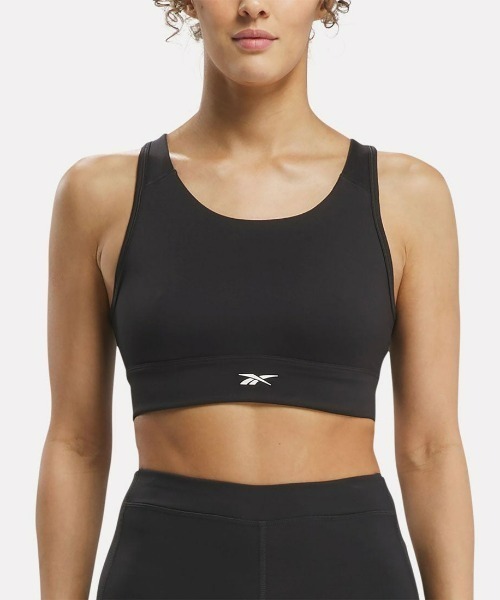 Reebok(リーボック)の「ブラトップ ハイサポート ブラ / ID TRAIN HIGH SUPPORT BRA(スポーツブラ・レディース・ライトブルー/ブラック・X-LARGE/LARGE/MEDIUM/SMALL/X-SMALL/XX-LARGE)」の2枚目の写真