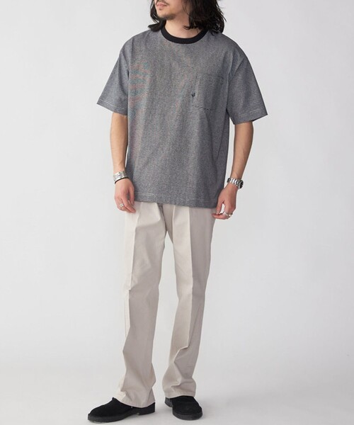 セール】【WEB限定】SHIPS:〈汗染み防止加工〉ワンポイントロゴ ビッグ