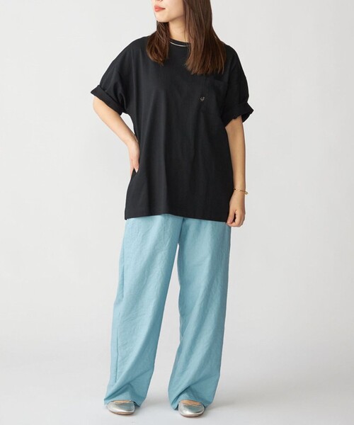 SHIPS（シップス）の「【WEB限定】SHIPS:〈汗染み防止加工〉ワンポイントロゴ ビッグシルエットヘビーウェイトTシャツ（Tシャツ/カットソー・メンズ・ホワイト系/グレー/ホワイト/チャコールグレー/ブラック・SMALL/X-LARGE/LARGE/MEDIUM）」の13枚目の写真