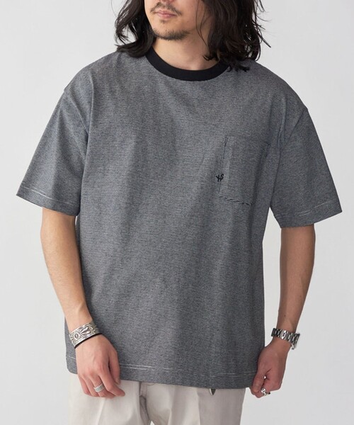 SHIPS（シップス）の「【WEB限定】SHIPS:〈汗染み防止加工〉ワンポイントロゴ ビッグシルエットヘビーウェイトTシャツ（Tシャツ/カットソー・メンズ・ホワイト系/グレー/ホワイト/チャコールグレー/ブラック・SMALL/X-LARGE/LARGE/MEDIUM）」の11枚目の写真