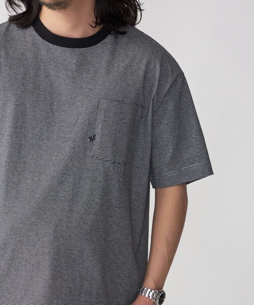 SHIPS（シップス）の「【WEB限定】SHIPS:〈汗染み防止加工〉ワンポイントロゴ ビッグシルエットヘビーウェイトTシャツ（Tシャツ/カットソー・メンズ・ホワイト系/グレー/ホワイト/チャコールグレー/ブラック・SMALL/X-LARGE/LARGE/MEDIUM）」の9枚目の写真