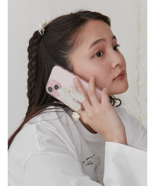 merry jenny（メリージェニー）の「【Maison terrier コラボ】メレンゲクッキースマホグリップ（スマホグッズ・レディース・オフホワイト・FREE）」の5枚目の写真