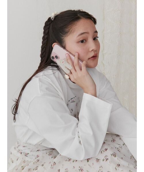 merry jenny（メリージェニー）の「【Maison terrier コラボ】メレンゲクッキースマホグリップ（スマホグッズ・レディース・オフホワイト・FREE）」の6枚目の写真