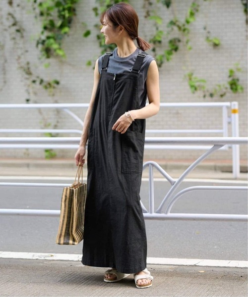 SLOBE IENA（スローブイエナ）の「《追加5》アイラインジャンパースカート（ジャンパースカート・レディース・チャコールグレー/ブラック・FREE）」の14枚目の写真