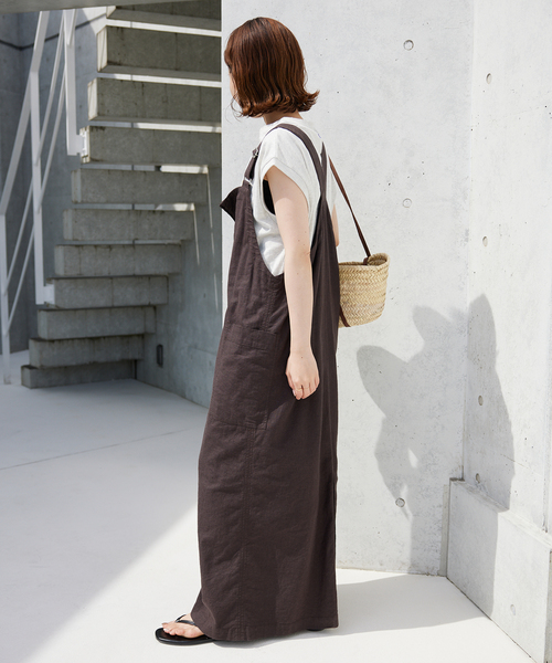 SLOBE IENA（スローブイエナ）の「《追加5》アイラインジャンパースカート（ジャンパースカート・レディース・チャコールグレー/ブラック・FREE）」の12枚目の写真