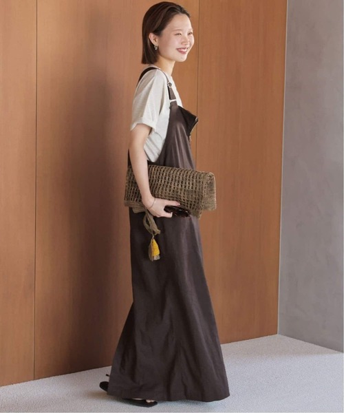 SLOBE IENA（スローブイエナ）の「《追加5》アイラインジャンパースカート（ジャンパースカート・レディース・チャコールグレー/ブラック・FREE）」の7枚目の写真