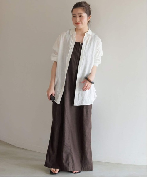 SLOBE IENA（スローブイエナ）の「《追加5》アイラインジャンパースカート（ジャンパースカート・レディース・チャコールグレー/ブラック・FREE）」の8枚目の写真