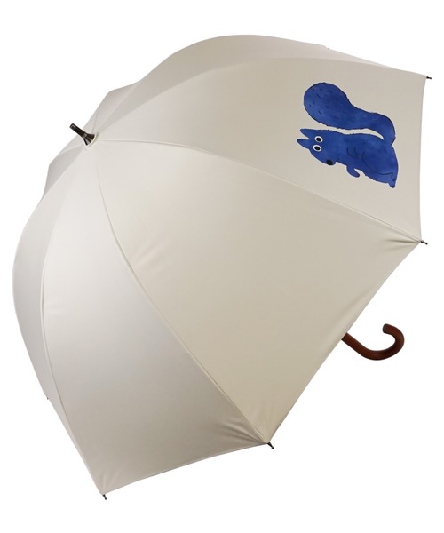 macocca(マコッカ)の「完全遮光 日傘 竹手元 ショート傘 動物柄 デザインシリーズ(長傘・レディース・モカ/ブラック/オフホワイト・FREE)」の5枚目の写真