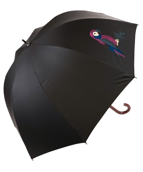 macocca(マコッカ)の「完全遮光 日傘 竹手元 ショート傘 動物柄 デザインシリーズ(長傘・レディース・モカ/ブラック/オフホワイト・FREE)」の11枚目の写真