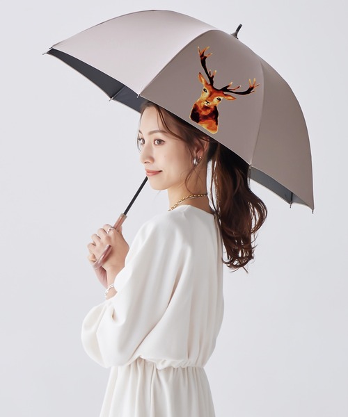 macocca(マコッカ)の「完全遮光 日傘 竹手元 ショート傘 動物柄 デザインシリーズ(長傘・レディース・モカ/ブラック/オフホワイト・FREE)」の14枚目の写真