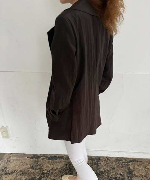 EDIT. FOR LULU(エディットフォールル)の「ワッシャー リラックスジャケット(テーラードジャケット・レディース・ブラウン・FREE)」の13枚目の写真