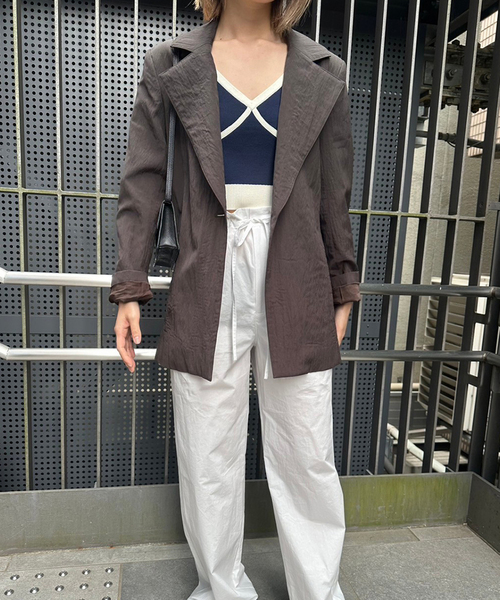 EDIT. FOR LULU(エディットフォールル)の「ワッシャー リラックスジャケット(テーラードジャケット・レディース・ブラウン・FREE)」の18枚目の写真