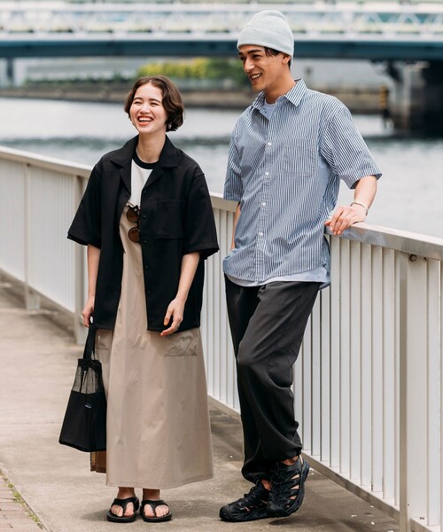 FREAK'S STORE（フリークスストア）の「FREAK’S STORE/フリークスストア カラーストライプ ショートスリーブ レギュラーカラーシャツ/イージーウェア/リラックスフィット（シャツ/ブラウス・メンズ・ブルー/サックスブルー/イエロー/ネイビー・LARGE/MEDIUM）」の8枚目の写真