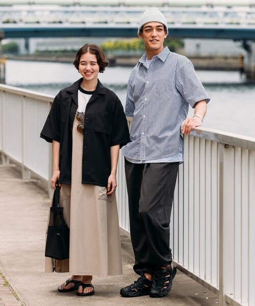 FREAK'S STORE（フリークスストア）の「FREAK’S STORE/フリークスストア カラーストライプ ショートスリーブ レギュラーカラーシャツ/イージーウェア/リラックスフィット（シャツ/ブラウス・メンズ・ブルー/サックスブルー/イエロー/ネイビー・LARGE/MEDIUM）」の9枚目の写真