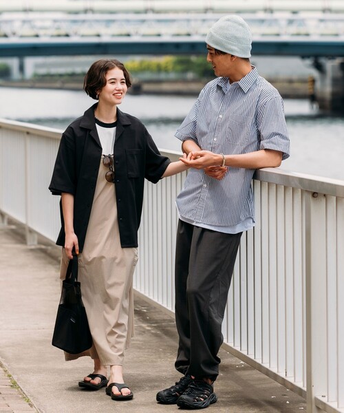 FREAK'S STORE（フリークスストア）の「FREAK’S STORE/フリークスストア カラーストライプ ショートスリーブ レギュラーカラーシャツ/イージーウェア/リラックスフィット（シャツ/ブラウス・メンズ・ブルー/サックスブルー/イエロー/ネイビー・LARGE/MEDIUM）」の10枚目の写真