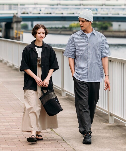 FREAK'S STORE（フリークスストア）の「FREAK’S STORE/フリークスストア カラーストライプ ショートスリーブ レギュラーカラーシャツ/イージーウェア/リラックスフィット（シャツ/ブラウス・メンズ・ブルー/サックスブルー/イエロー/ネイビー・LARGE/MEDIUM）」の12枚目の写真