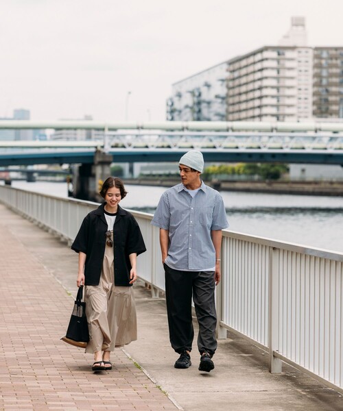 FREAK'S STORE（フリークスストア）の「FREAK’S STORE/フリークスストア カラーストライプ ショートスリーブ レギュラーカラーシャツ/イージーウェア/リラックスフィット（シャツ/ブラウス・メンズ・ブルー/サックスブルー/イエロー/ネイビー・LARGE/MEDIUM）」の13枚目の写真