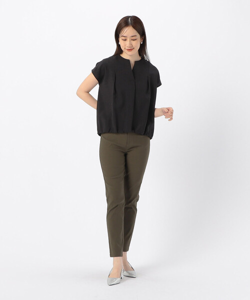 COMME CA ISM（コムサイズム）の「速乾 フレンチスリーブ ブラウス（シャツ/ブラウス・レディース・ベージュ/ミント/ブラック・MEDIUM/LARGE）」の6枚目の写真